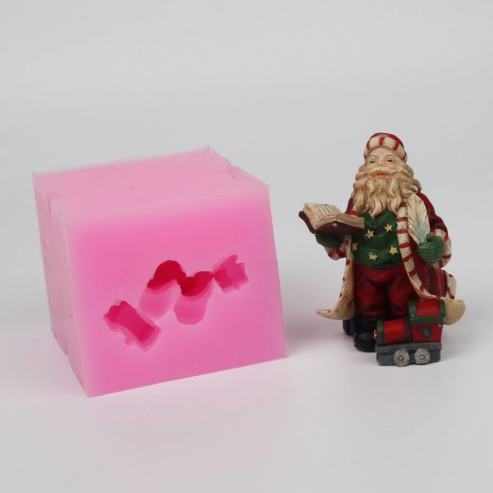 3D Санта Клаус Рождество силиконовые формы мыло бетон s WC014