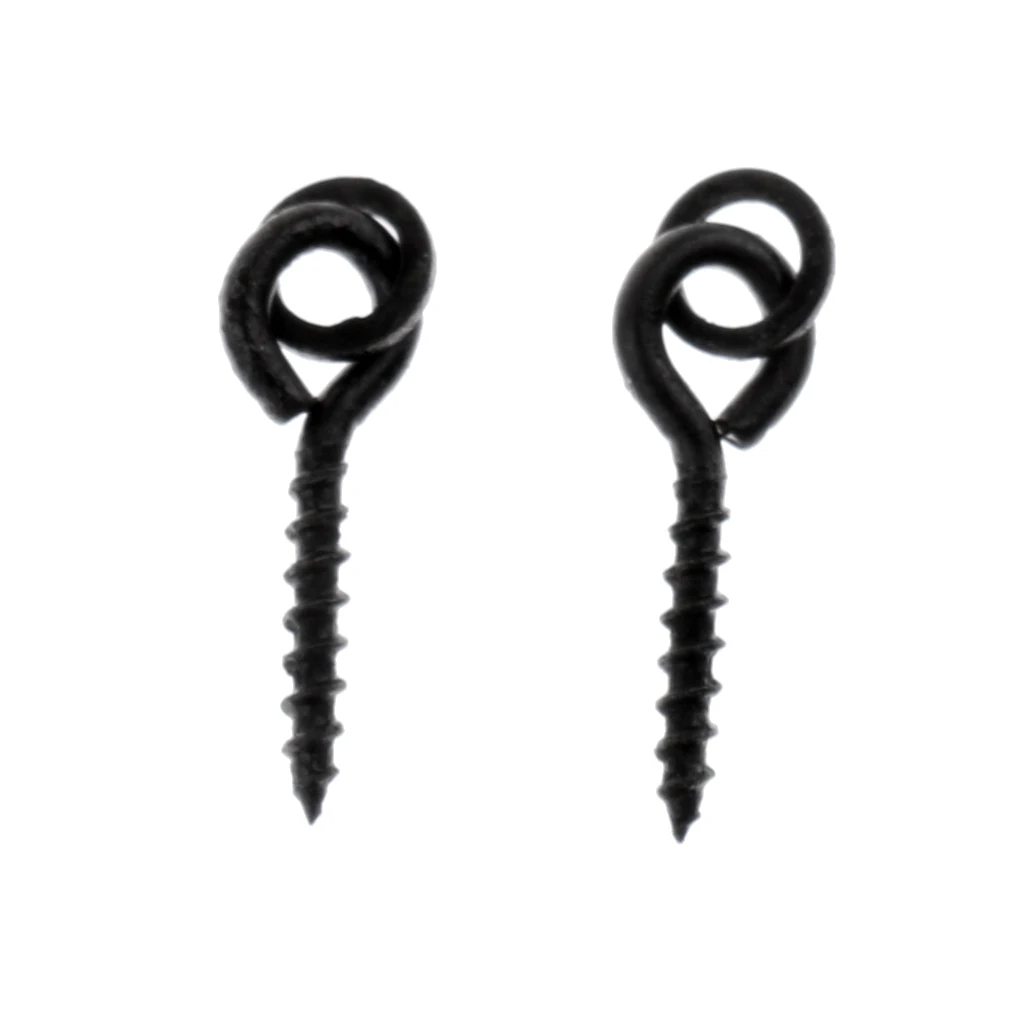 20Pcs Hook Stops Buffer Beads with Round Ring + 10pc Bait Screws for Carp Fishing Tackle Pop Up Chod Rigs Fishing Tool