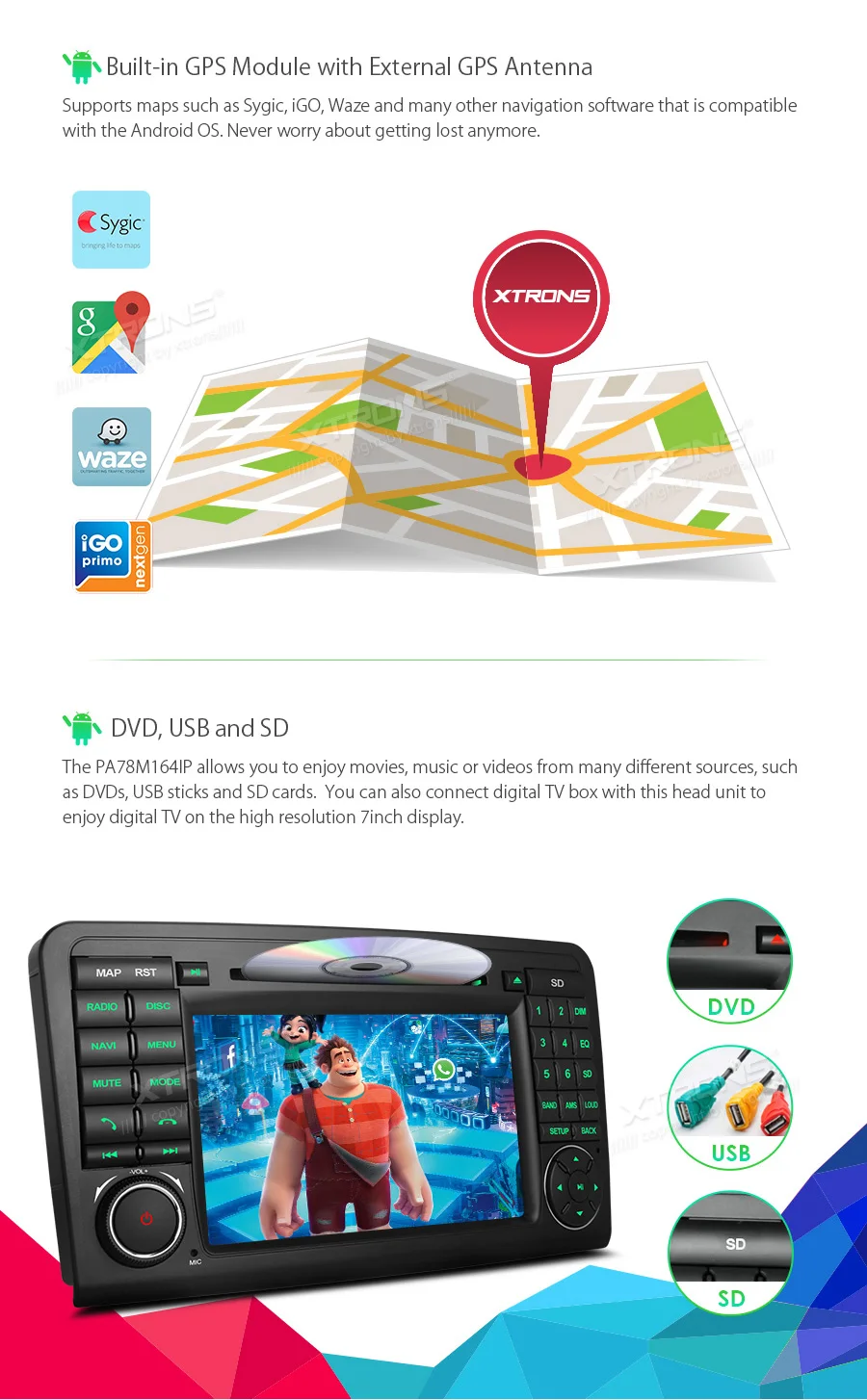 Discount Android 8.1 Radio GPS RCA Car DVD Player for Mercedes Benz ML Class W164 ML300 ML350 ML450 ML500 2005-2011 GL Class X164 10