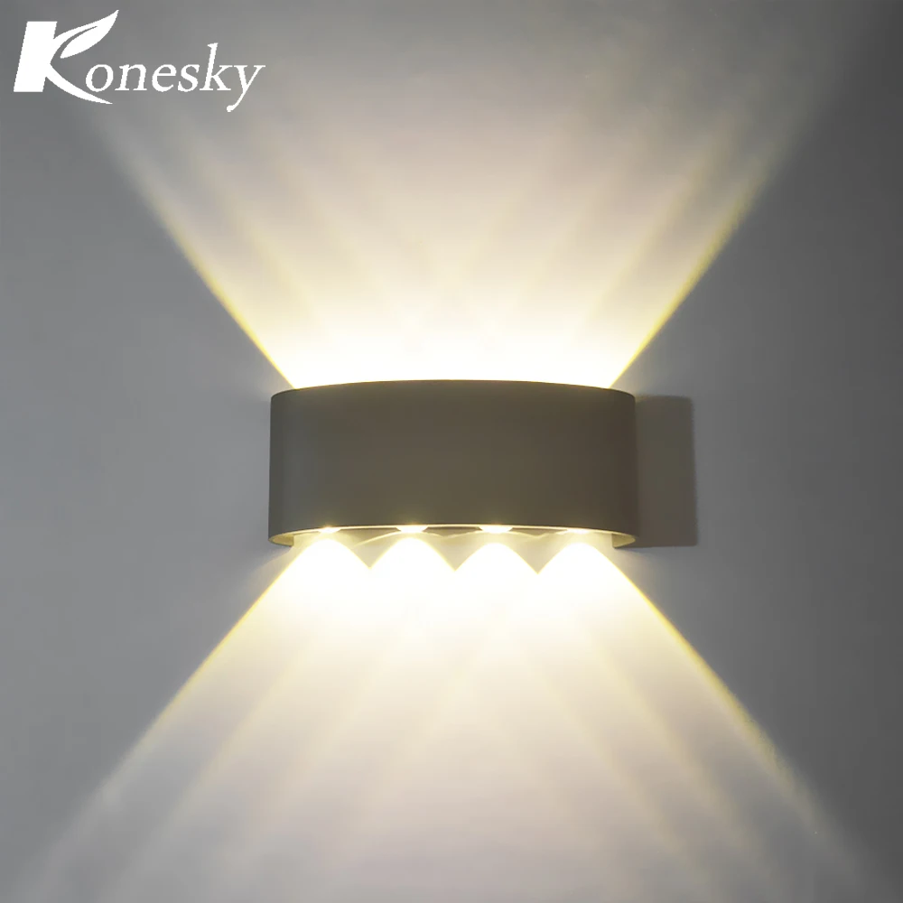 8W 8LED COB Wall Light Dual head UP and Down Mounted security