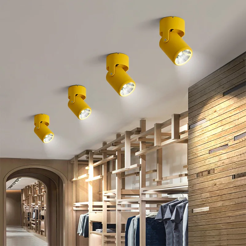 

Artpad Nordic Surface Mounted Ceiling Downlight AC110V 220V 180 Rotatable Bar Clothes Shop Gallery Backdround Spot LED Light