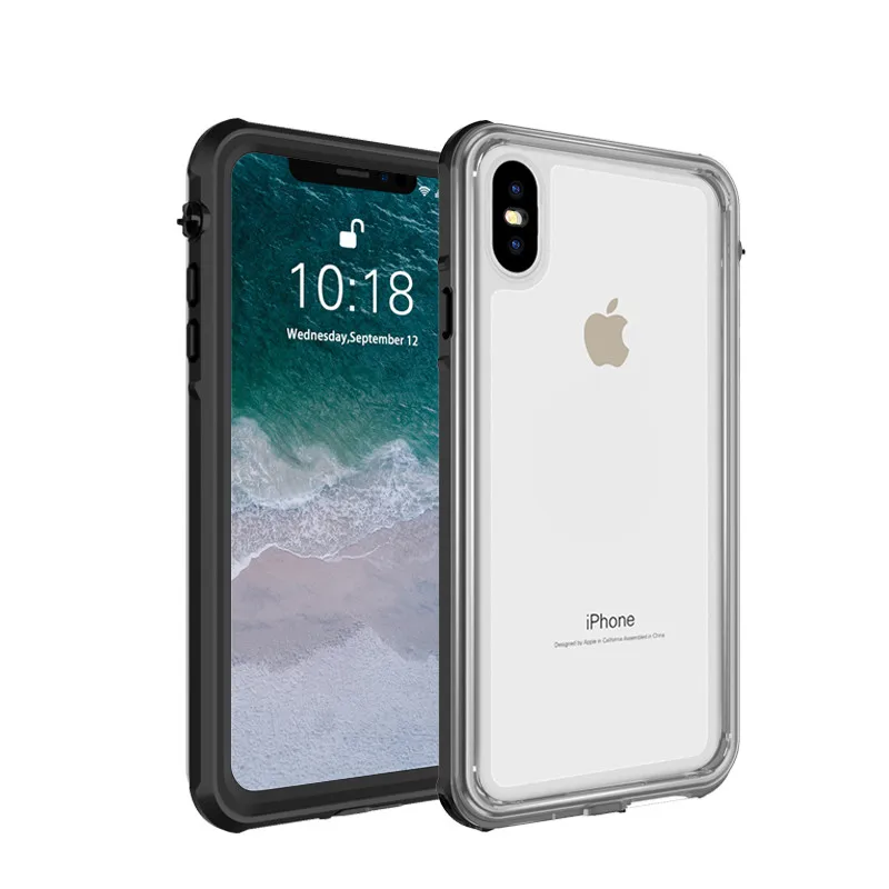 Чехол для Телефона Водонепроницаемый iPhone Xs Max Прозрачный ударопрочный чехол с