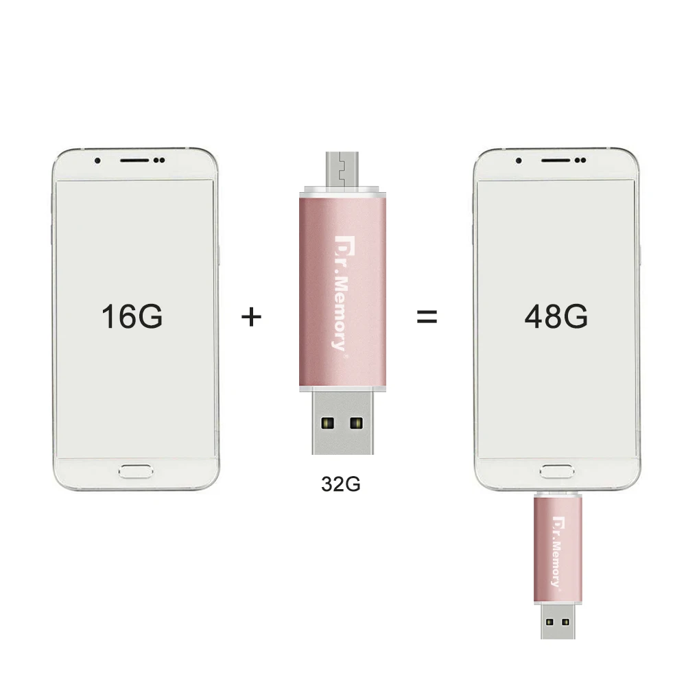 Dr.memory OTG USB Flash Drive 32GB 64GB Pen Drive 128GB Pendrive Micro USB For Samsung Huawei Android Phone Stick 4GB 8GB 16GB