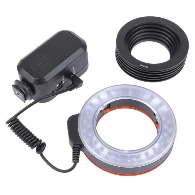 48 LED Camera Ring Light Flash Fill Light Supplement Flashlight with 6