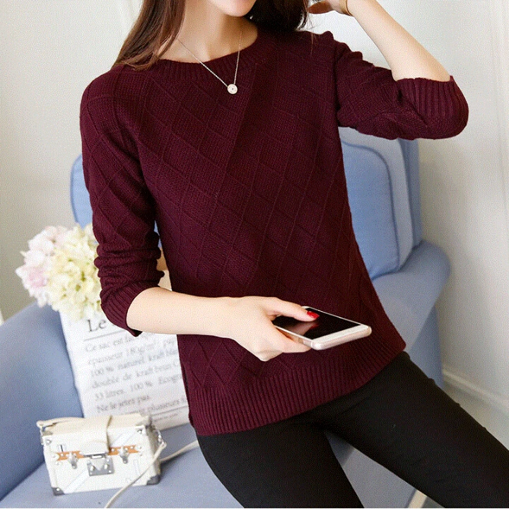 JOLINTSAI 2017 Autumn Winter New Sweater Women Long Sleeve O-Neck Solid Women Sweaters And Pullovers Female Knitwear Pull JOLINTSAI 2017 Autumn Winter New Sweater Women Long Sleeve O-Neck Solid Women Sweaters And Pullovers Female Knitwear Pull