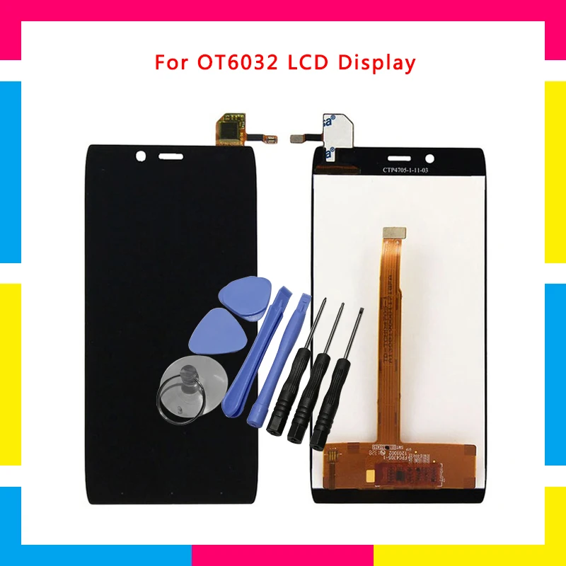 

LCD Display Screen With Touch Screen Digitizer Assembly For Alcatel One Touch Idol Alpha 6032 OT6032 6032X 6032a Replacement