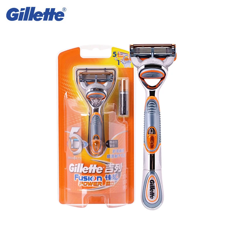 Бритвенные лезвия Gillette Fusion Power 1 ручка лезвие для мужчин бритва бороды оригинал
