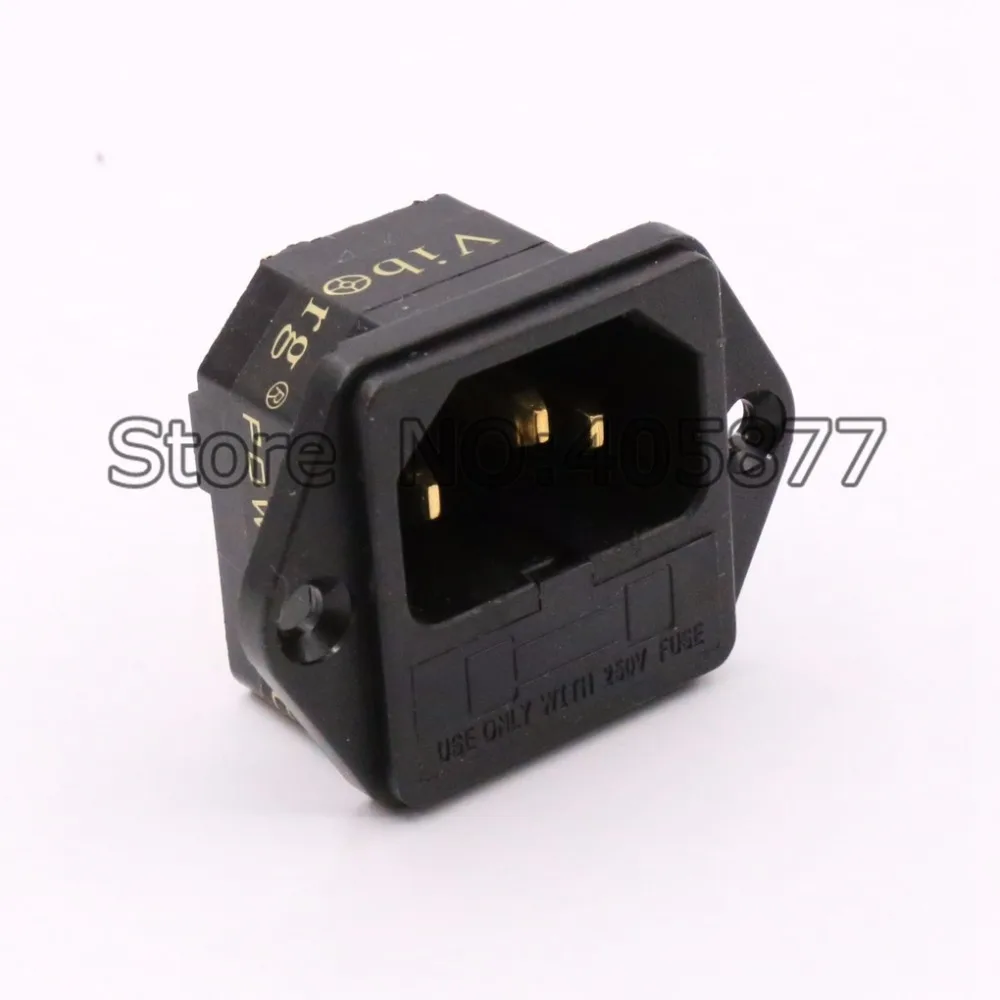 

FI-03G 24K Gold Plated IEC AC Inlet IEC input socket with Solder