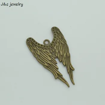 

9 PCS Retro Style Bronze Alloy wing charm Pendant Craft Decor 3499C