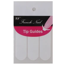 1 folha de unhas francês 3 padrões clássico dicas francês guias linha tira diy unhas falsas meia ponta com cola unha arte ferramenta