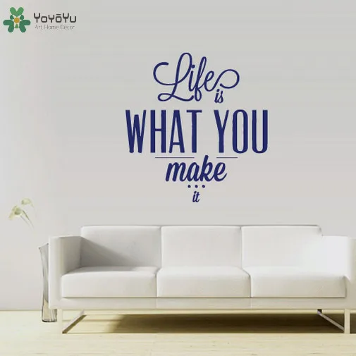High Quality Quote Wall Decal Life Is What You Make It Sign Decal Home