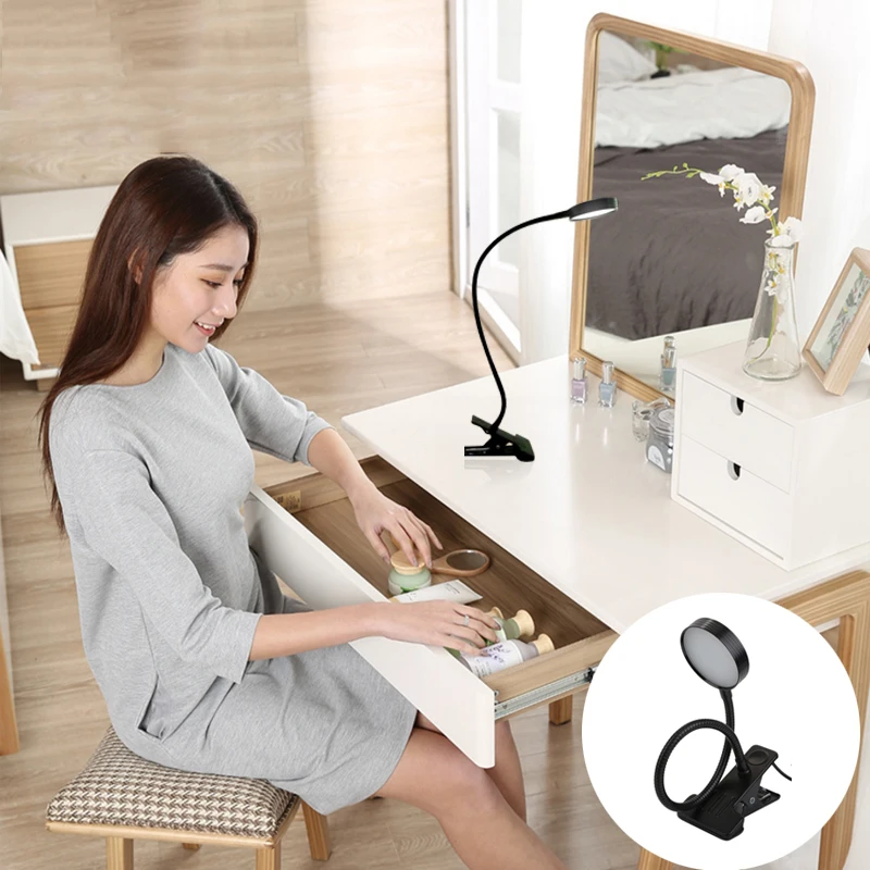 

LED Clip Clamp Desk Lamp Manicure Tattoo Lighting With Adapter Plug Portable 5W