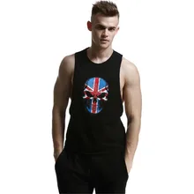 Мужские майки, мужские топы с принтом черепа, мужские жилеты, топы без рукавов в стиле хип-хоп