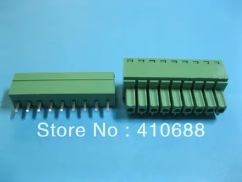 

50 Pcs Per Lot Screw Terminal Block Connector 3.81mm 9 way/pin Green Pluggable Type High Quality HOT SALE