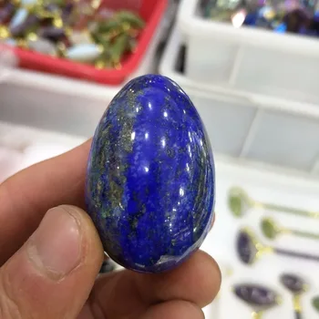 

1pcs new arrivals blue natural lapis lazuli crystal yoni egg reiki healing Madagascar gemstone polished egg wholesale as gift