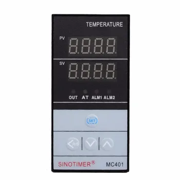 

SINOTIMER MC401 Short Shell Input PID Temperature Controller Thermostat Temperature Regulator SSR Relay Output Heat Cool Alarm
