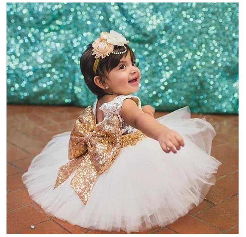 1-6year Female children Princess dress  Kids Clothing  sequined bow gauze girl's fashion vest dress (11)