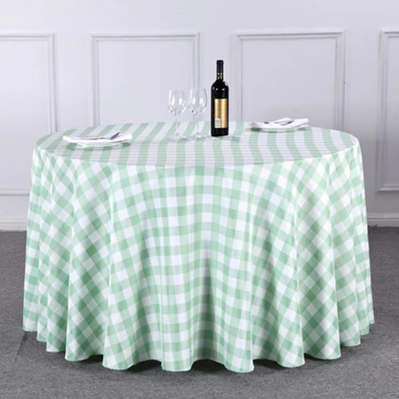 1PC Red/Green/Blue/Coffee Multi Color Polyester Cotton Restaurant Dining Table Cloth Round Home Dec