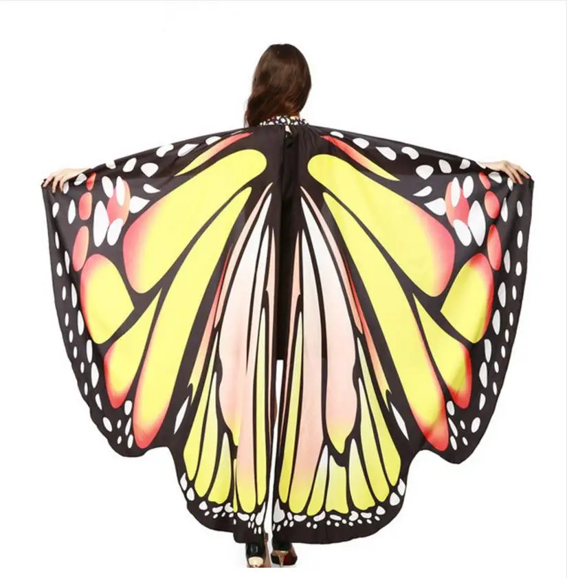 Drop-Shipping-HOT-Women-Butterfly-Wings-Pashmina-Shawl-Scarf-Nymph-Pixie-Poncho-Costume-Accessory (2)