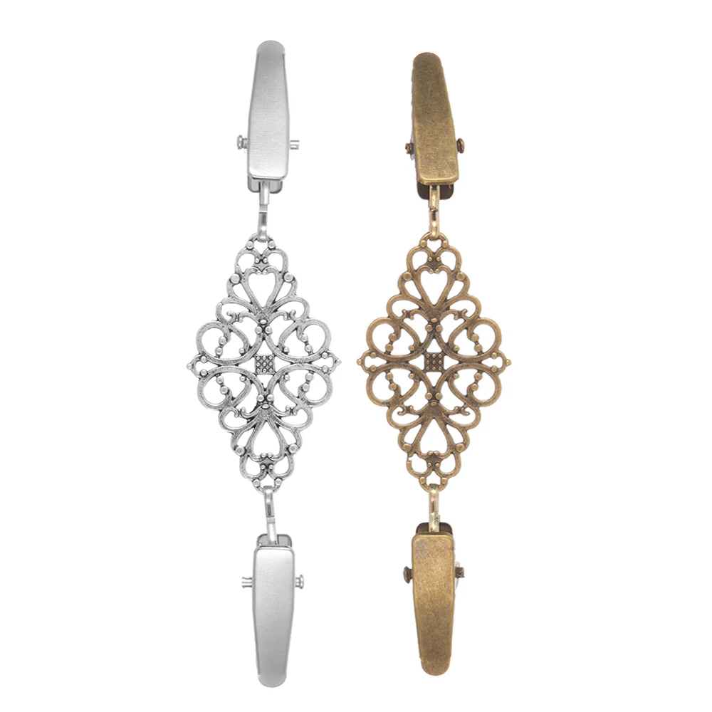 

2Pcs Women Cardigan Sweater Blouse Pin Shawl Brooch Clips Shirt Collar Retro Duck Clip Winter Scarf Clasps Charm Accessories