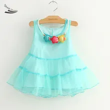 New 2016 Summer Girls Dress Kids Princess dress Baby Girls Cute Sleeveless Girl’s Fashion Dress 2-9 years