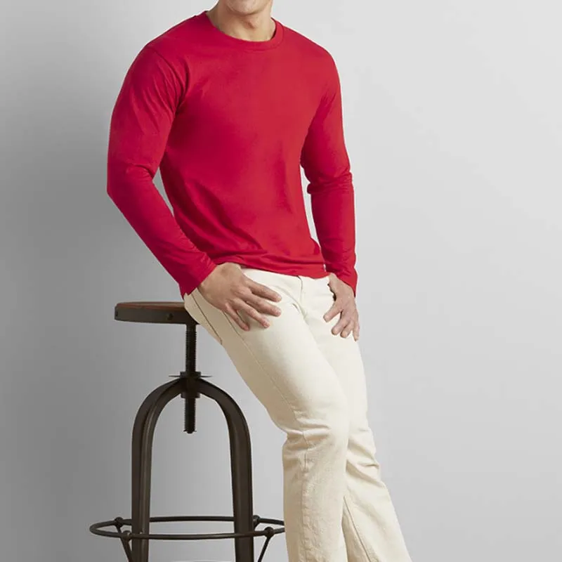 Gildan Brand Men's Long Sleeve T-shirts Spring Autumn Casual O Neck T Shirt 2020 New Fashion Fitness Tops&Tees Homme Camisetas