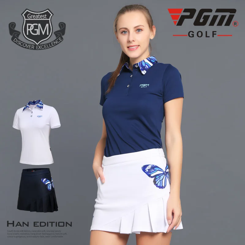PGM Apparel Woman Top Polo Shirt Summer Breathable Wicking Lady Short ...