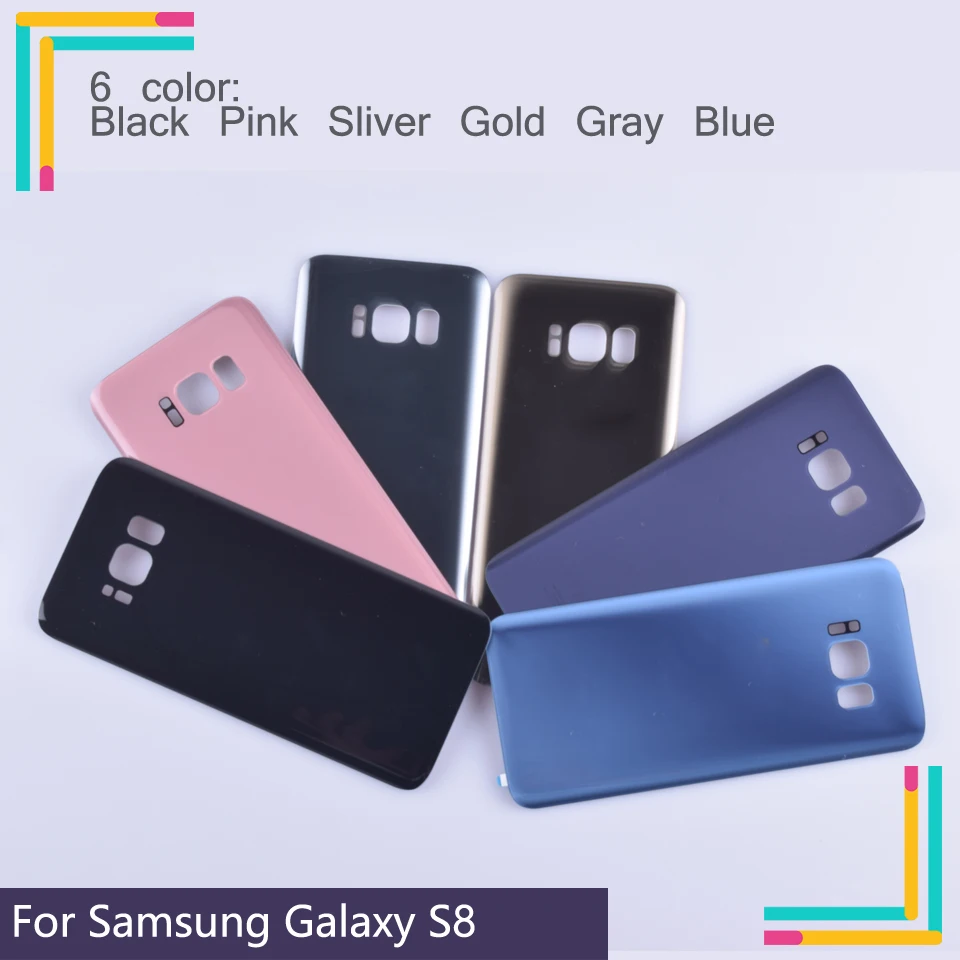 New For Samsung Galaxy S8 Plus Back Glass Battery Cover Housing case Replacement samsung G950 G950F G955 G955F | Мобильные телефоны