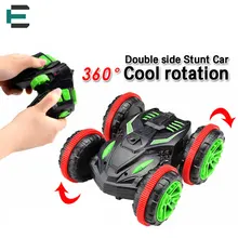 ET Vehículo Anfibio de Doble Cara Coche Del Truco Del Coche Del Rc 1/18 Escala de 360 grados Girar Modelo de 2.4 Ghz Remoto 4WD Coche de Control 333-SL01B
