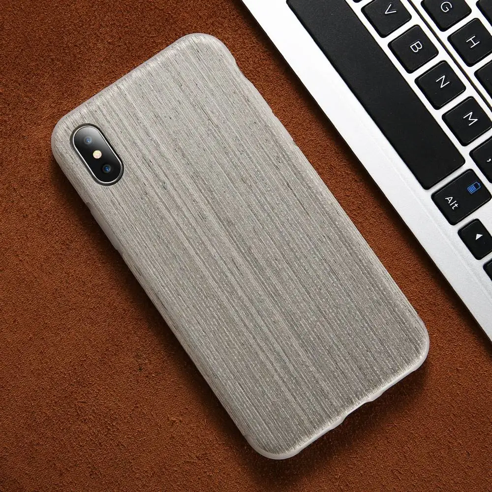 Оригинальный силиконовый чехол FLOVEME из натурального дерева для iPhone X 7 8 Plus