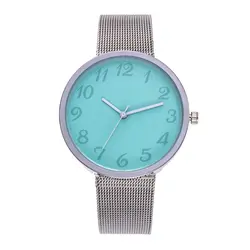 Новый Элитный бренд Мода серебристый сетка кварцевые часы Для женщин из металла Нержавеющая сталь платье Повседневное Часы Relogio Feminino