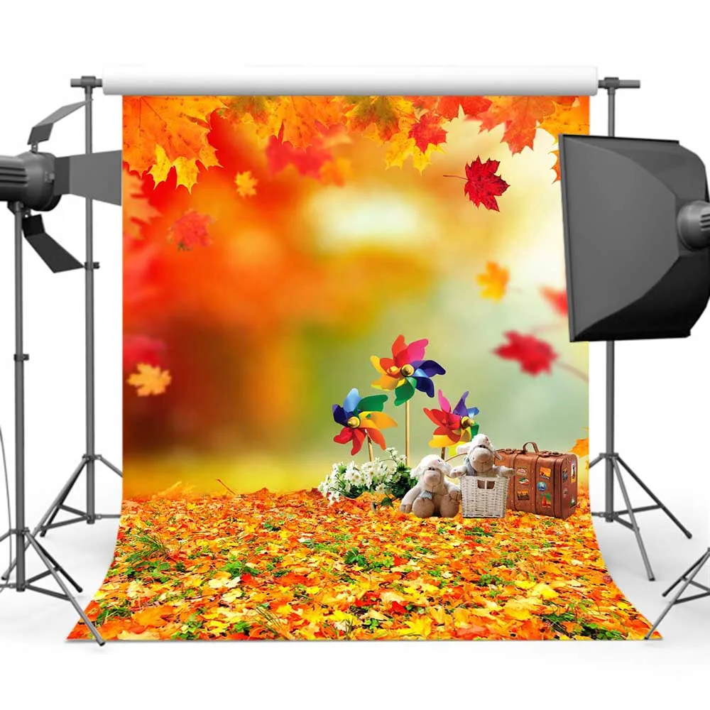Фотофон Mehofoto с кленовыми листьями для осенней фотосъемки|Фон фотосъёмки| |