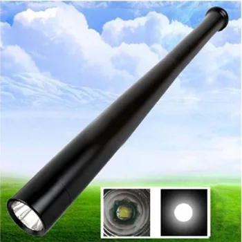 

3 Mode Q5 Baseball Bat Flashlight Security Camping Light Torch (Color: Black) very cool self defense torch light