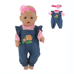 Детские игрушки Барби 43 см Кукла одежда Ковбой синий ткань комбинезон с цветком головные уборы принт ковбой 17 дюймов куклы аксессуары