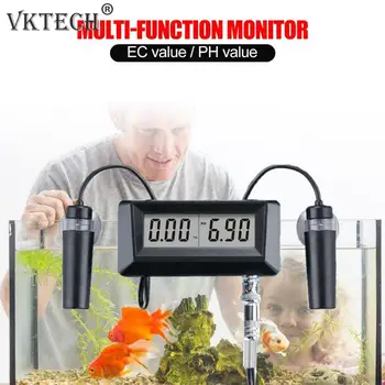 

EC Conductivity Monitor PH Meter Aquarium Water Quality Monitor Tester Real-time Continuous Monitoring for Aquarium Pond