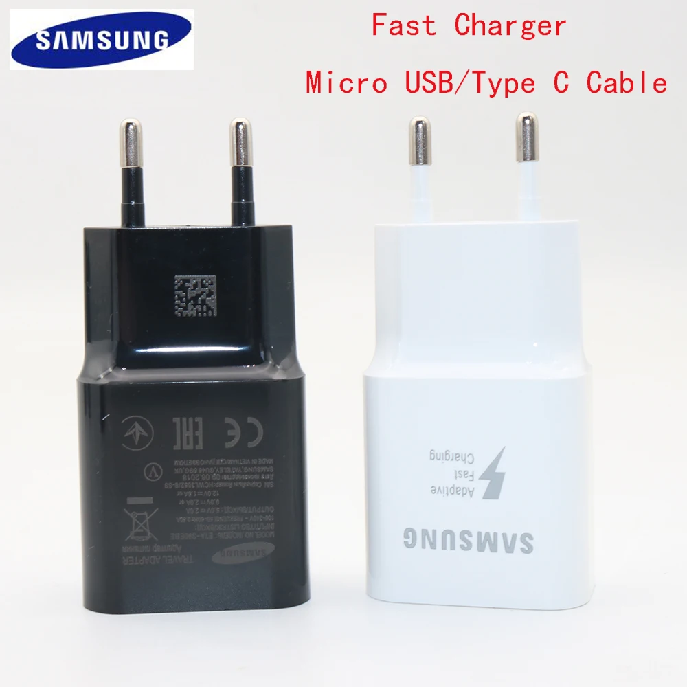 

Original EU Samsung Charger For Galaxy s6 s7 Edge s8 s9 plus note 4 5 8 9 a3 a5 a7 Adaptive fast charging Power travel Adapter