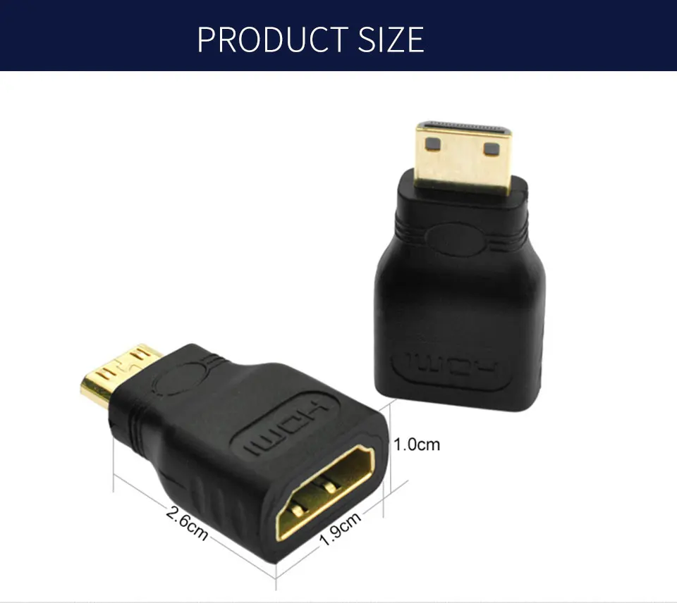  Mini HDMI to HDMI Adapter male to female Converter for HDMI HD 1080P Cable Adapter Device for HDTV etc (7)