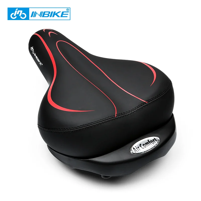 Beste INBIKE Opblaasbare Fietszadels Dikker Breed Kussen Ademende MTB Bike Seat Pad Shockproof Zachte Spons Fietsen Zadel Onderdelen