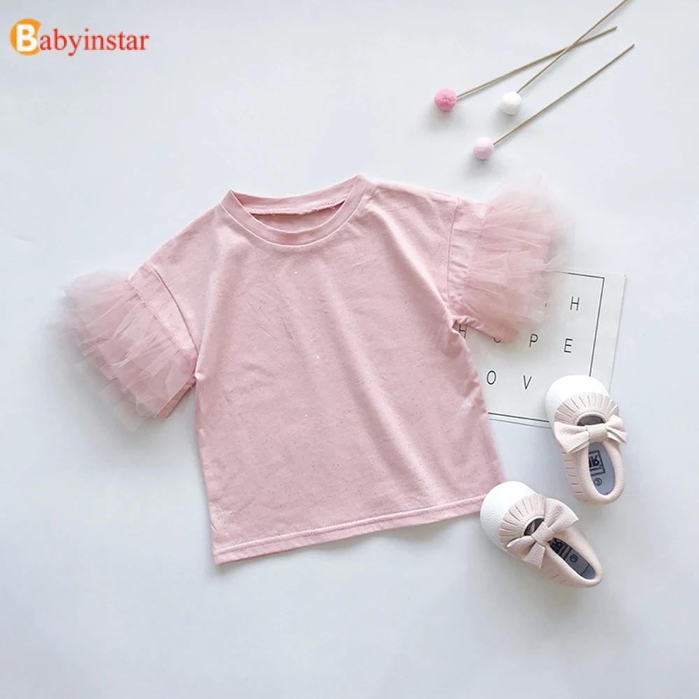 Babyinstar Children's Sets T-shirt For Girls + Lace Denim Princess Dress 2pcs Girls Boutique Outfits Toddler Girl Summer Clothes