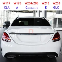 Средний багажник Звезда логотип эмблема значок для Mercedes Benz A C E CLA GLC класс 3 булавки с оригинальной дугой W117 W176 W204 W205 W213 W253