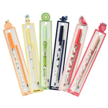 Креативная фруктовая гелевая ручка 0,5 мм черная чернильная ручка принадлежности для учебы милые корейские офисные канцелярские принадлежности