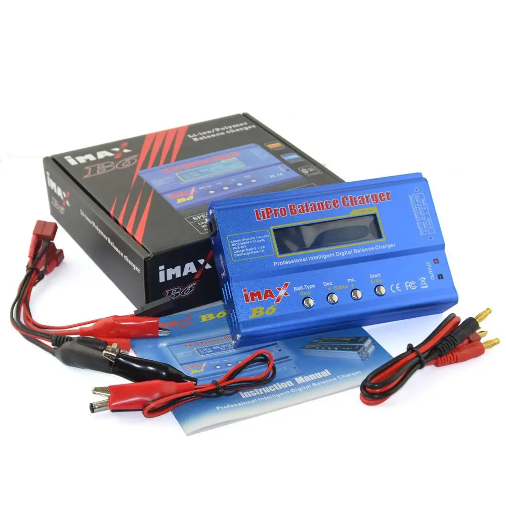 iMAX B6 80W 6A RC Battery Balance Charger Digital Discharger Optional for 1-6s Lipo life NiMh Li-ion Ni-Cd Rc Charger