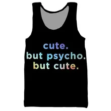 Забавный милый топ but Psycho с 3D принтом для мужчин, модный классный топ на бретелях для мужчин и женщин, топ-Бюстгальтер на бретельках, дизайн