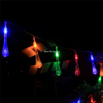 

4.3M led string lights with 40led ball Crystal Water Drop AA batteries holiday lamp Festival Christmas lights outdoor lighting