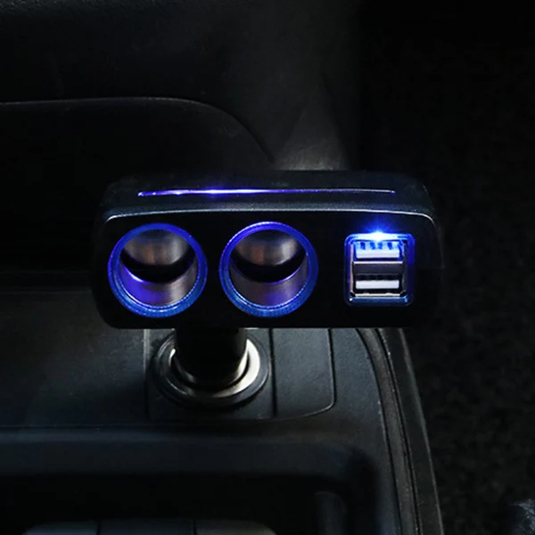 SHUNWEI 2 способа автомобильного прикуривателя DC 12 В 3.1A 80 Вт Dual USB Мощность разъем