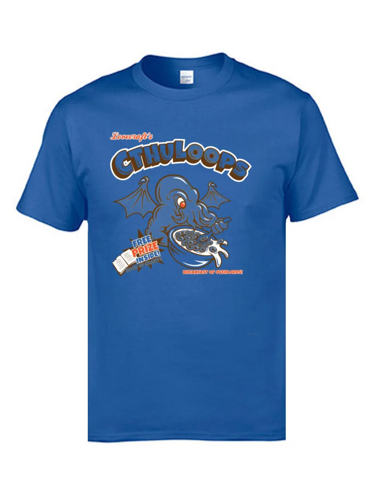 Cthuloops Original 5549 Tops & Tees Cute O Neck Casual Short Sleeve Cotton Fabric Men Top T-shirts Funny Top T-shirts Cthuloops Original 5549 blue