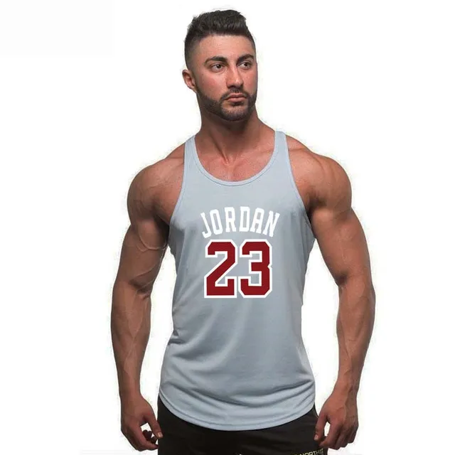 Summer Brand Clothing Jordan 23 Men Vest T-Shirt Cotton Print Men Fitness Tank Tops Fitness Camisetas Hip Hop sleeveless shirt