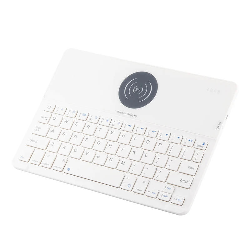 

Bluetooth 3.0 Keyboard with Wireless Charging Function 7 Color Backlit Rechargeable Keypad Handhe lintelligent protective case