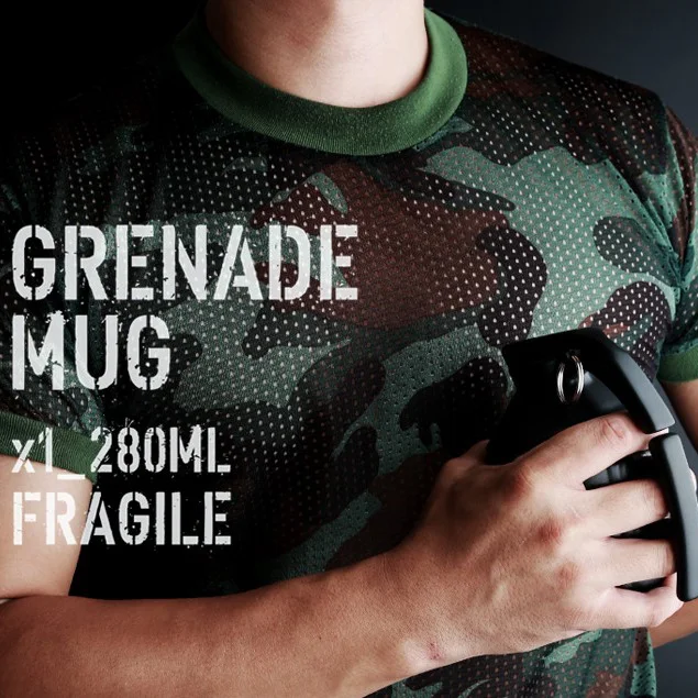 Creative Grenade Coffee Mugs Practical Water cup with Lid Funny Gifts Granada creativa taza de cafe