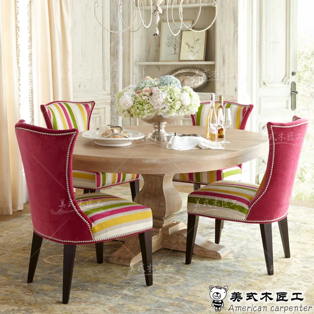Madera de roble americano mesas de comedor y sillas combinación de american vintage country a hacer.jpg 640x640.jpg Mesa comedor en maderade 8 sillas